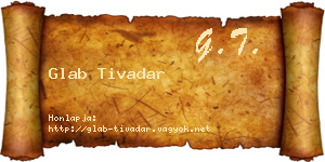 Glab Tivadar névjegykártya