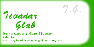 tivadar glab business card